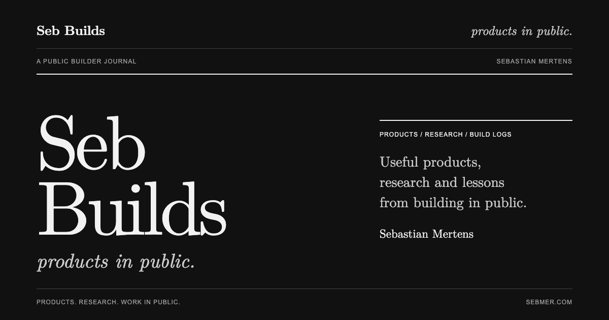 Seb Builds editorial social image on ink