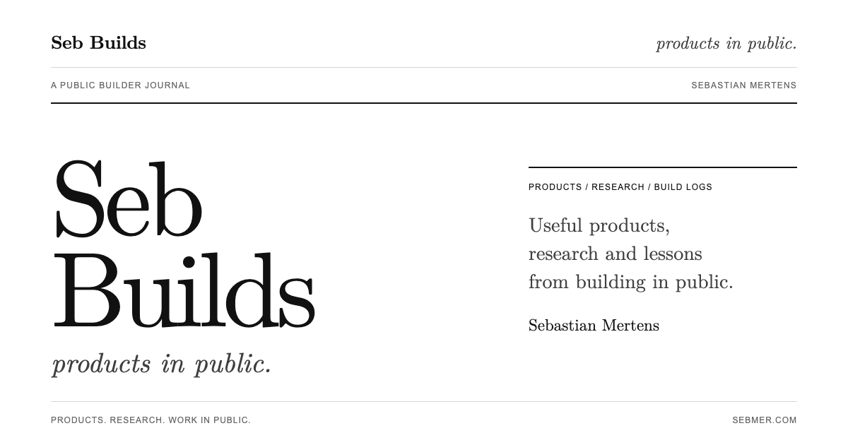 Seb Builds editorial social image on paper